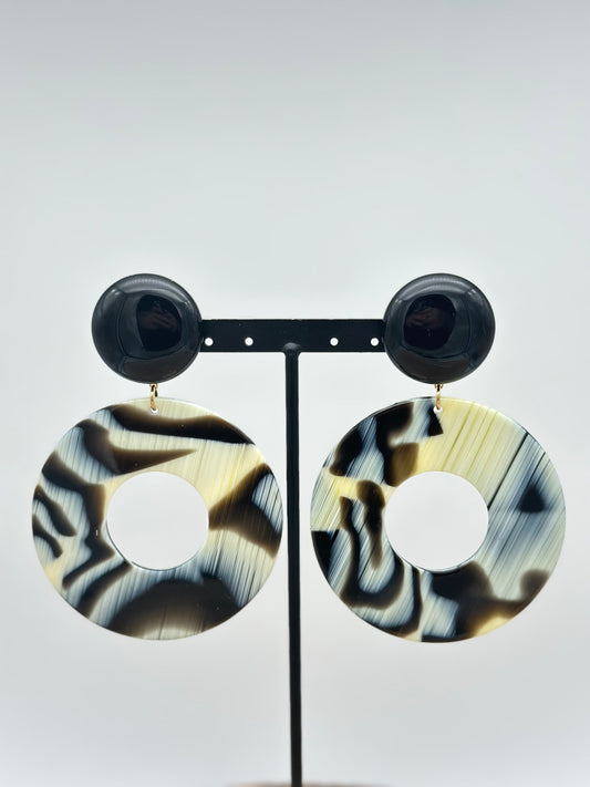 Boucles d’oreilles ZEBRA - Francine BRAMLI