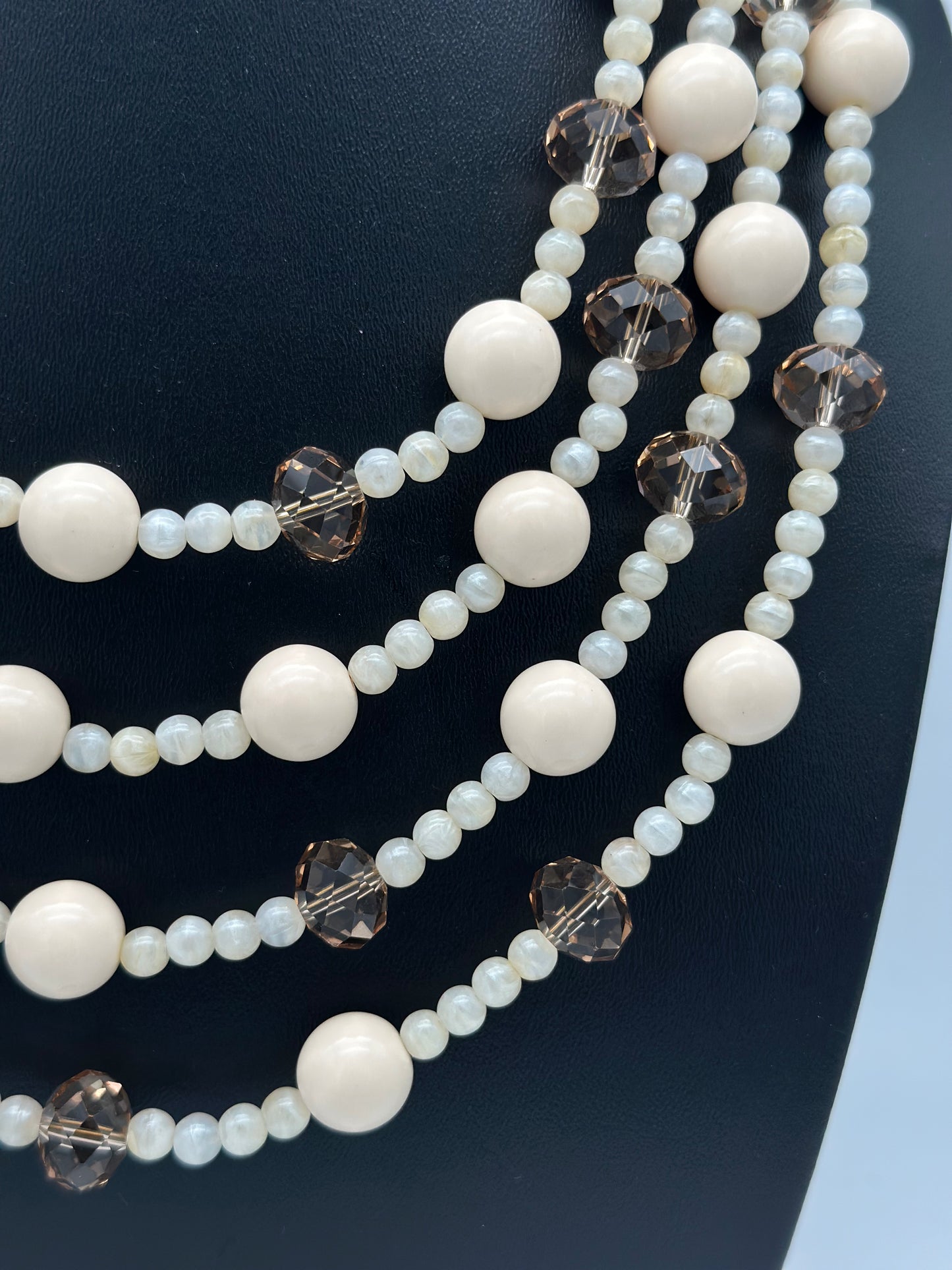 Collier 4 rangs éléments scintillants - Francine BRAMLI