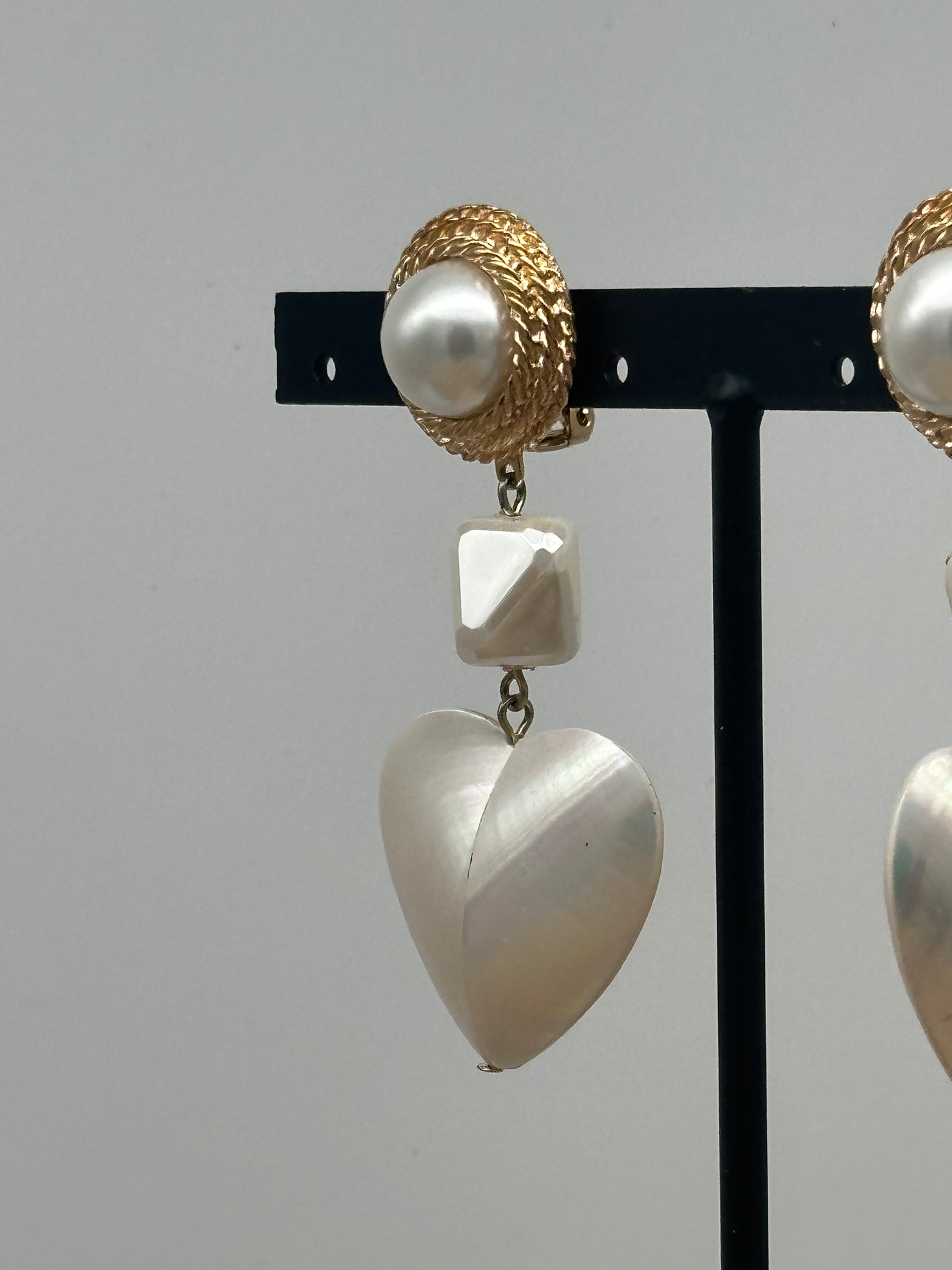 BOUCLES D'OREILLES PERLES CŒUR - Francine BRAMLI