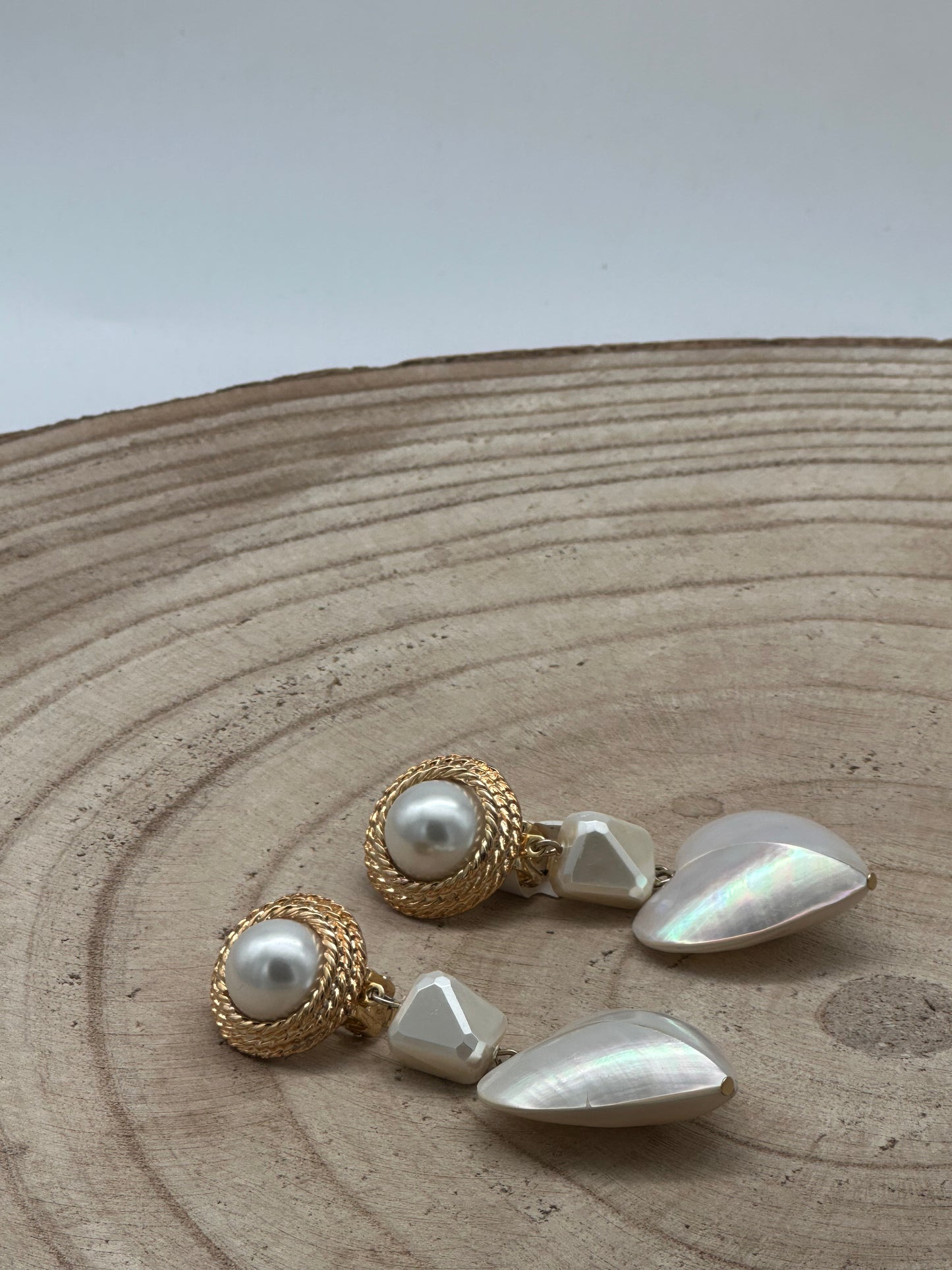 BOUCLES D'OREILLES PERLES CŒUR - Francine BRAMLI