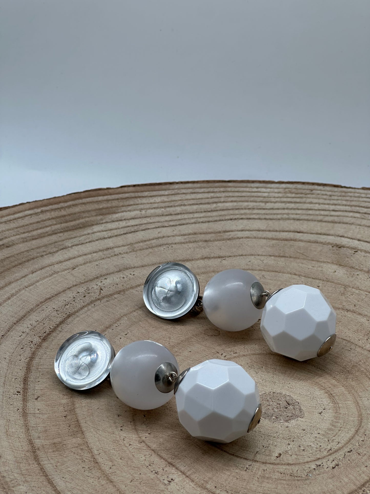 BOUCLES D'OREILLES PERLES D’IMITATIONS - Francine BRAMLIN