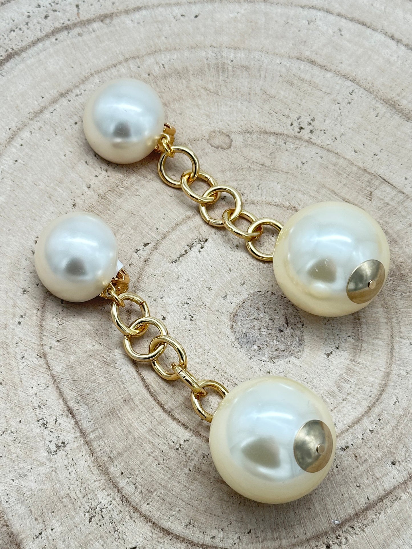 BOUCLES D'OREILLES PERLES FANTAISIES  - Francine BRAMLI