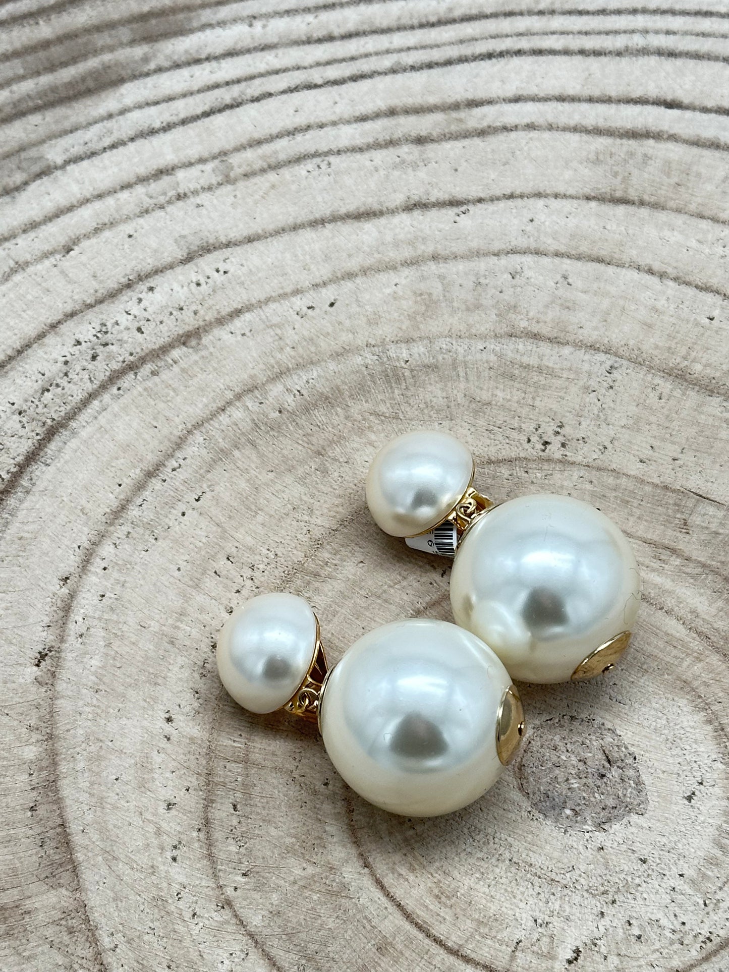 BOUCLES D’OREILLES PERLES D’IMITATION- Francine BRAMLI