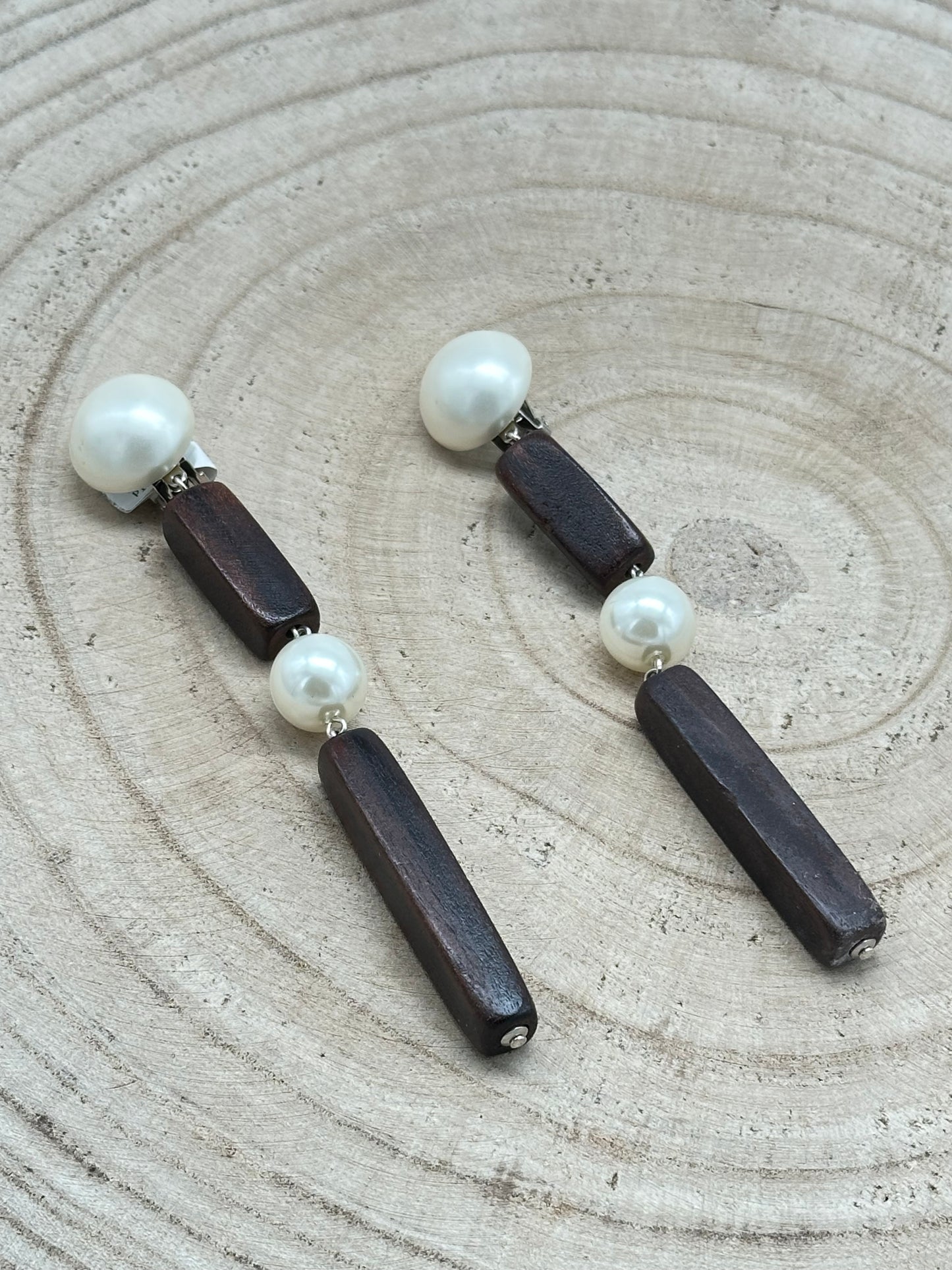 BOUCLES D’OREILLES BOIS - Francine BRAMLI