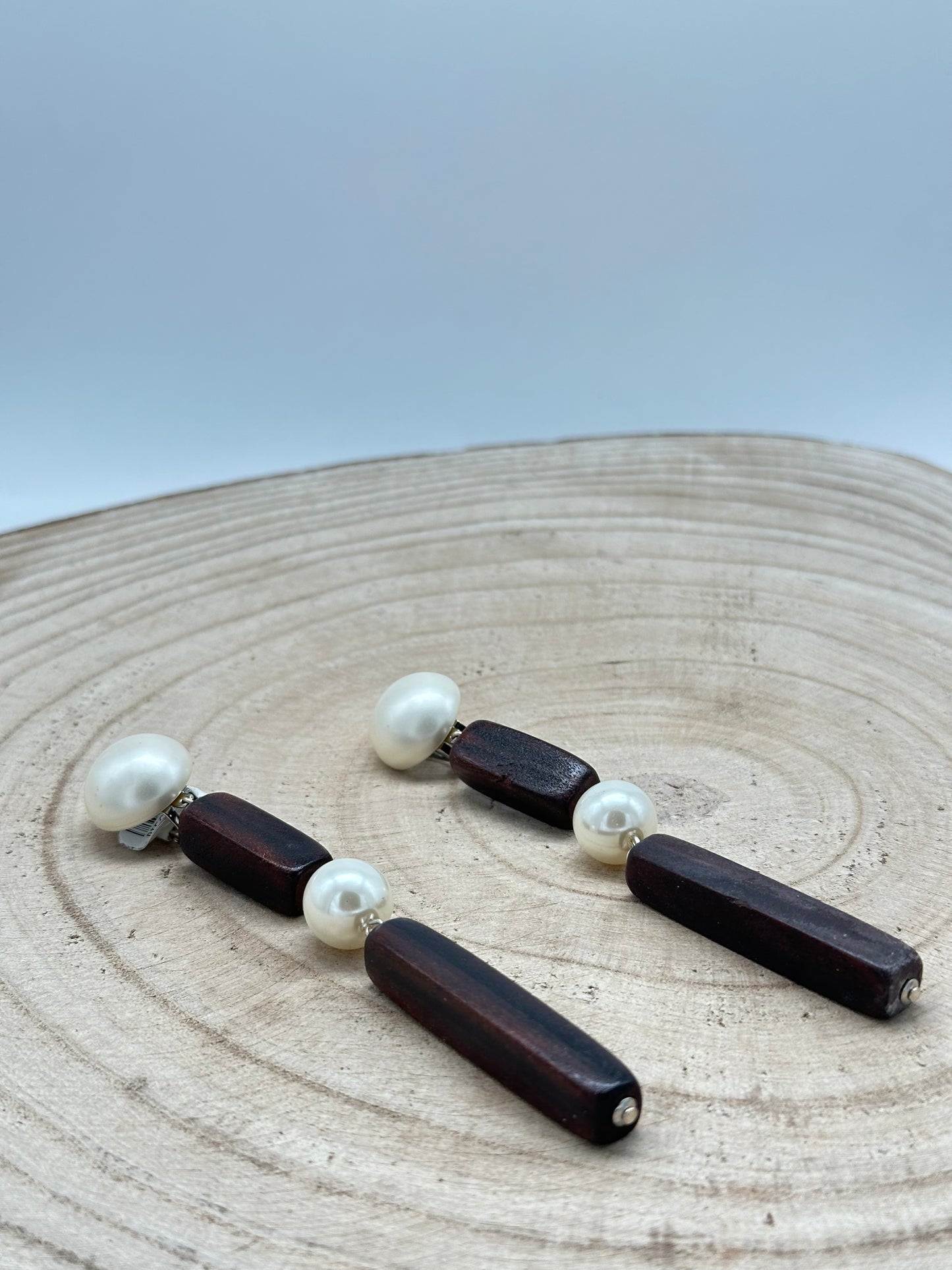 BOUCLES D’OREILLES BOIS - Francine BRAMLI