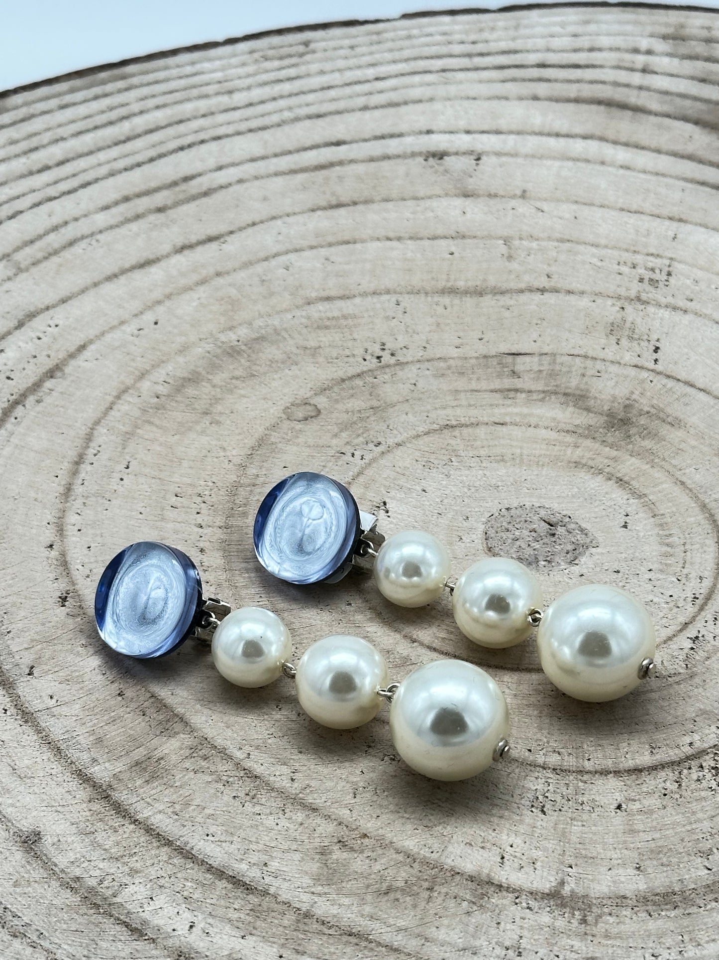 BOUCLES D’OREILLES PERLES D’IMITATION - Francine BRAMLI