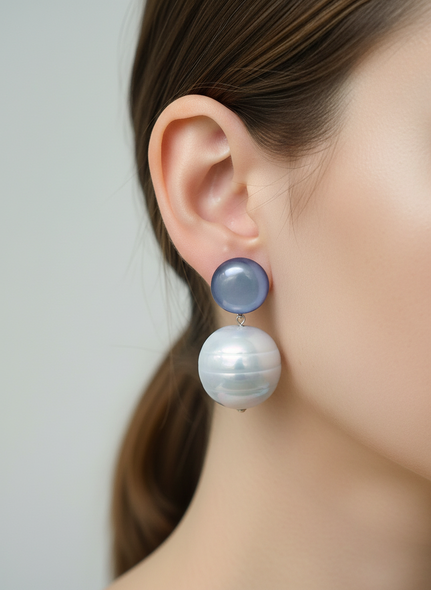 BOUCLES D’OREILLES PERLES DE MAJORQUE - Francine BRAMLI