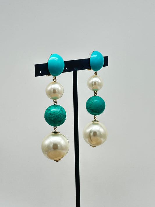 BOUCLES D’OREILLES PERLES D’IMITATION / FANTAISIE - Francine BRAMLI