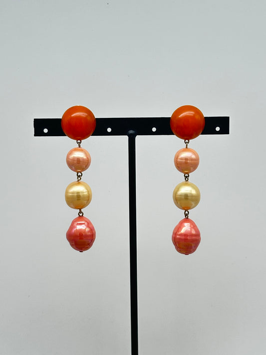 BOUCLES D’OREILLES PERLES DE MAJORQUE / FANTAISIE - Francine BRAMLI