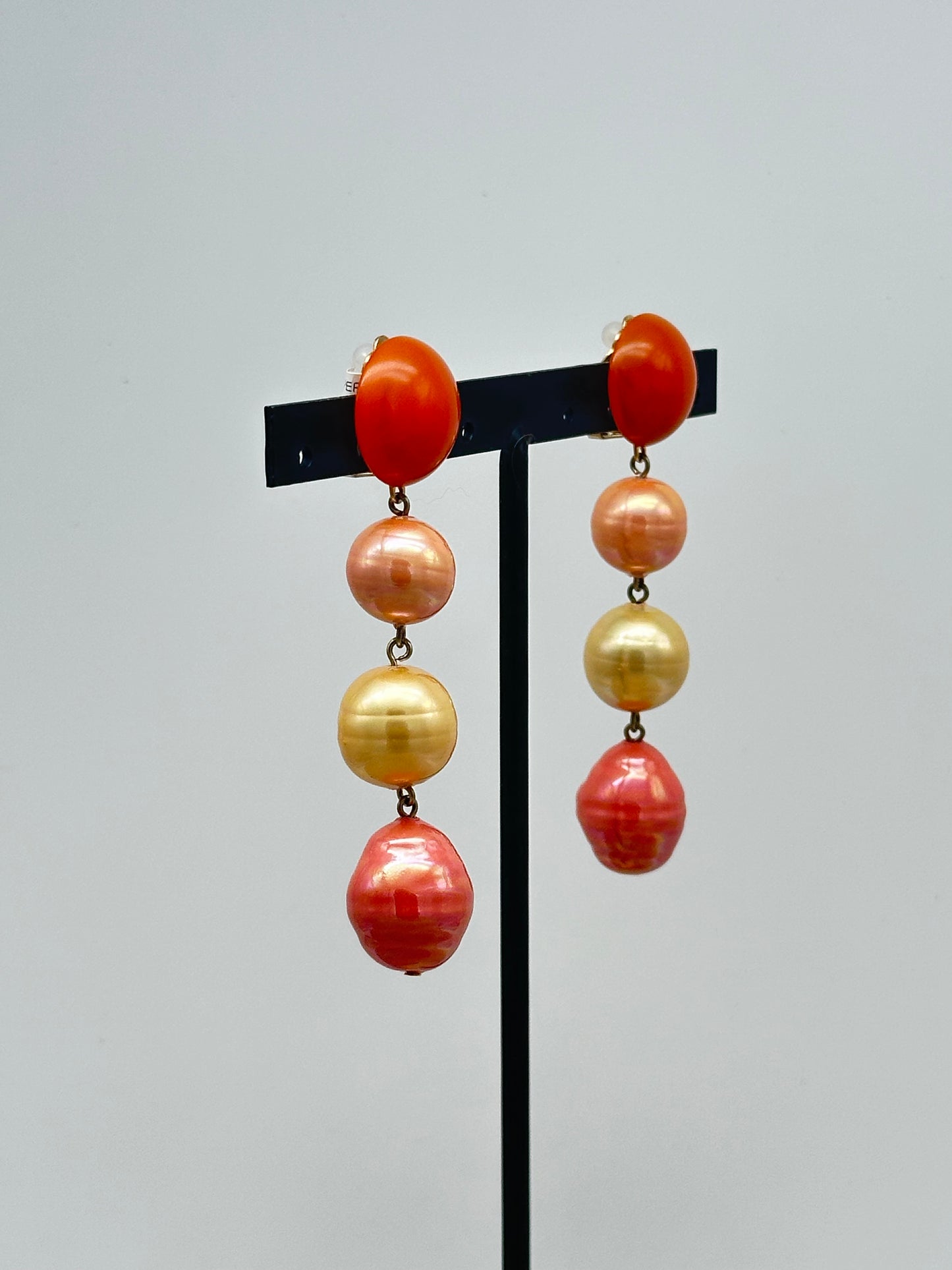 BOUCLES D’OREILLES PERLES DE MAJORQUE / FANTAISIE - Francine BRAMLI