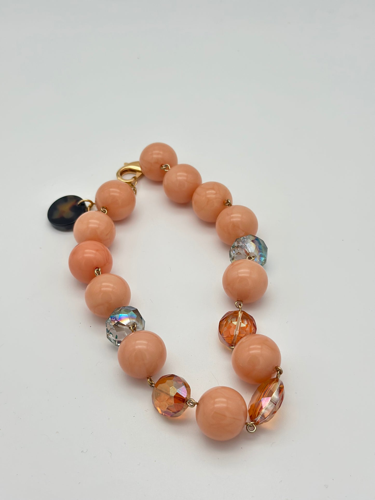 Collier éléments scintillants, perles fantaisies - Francine BRAMLI