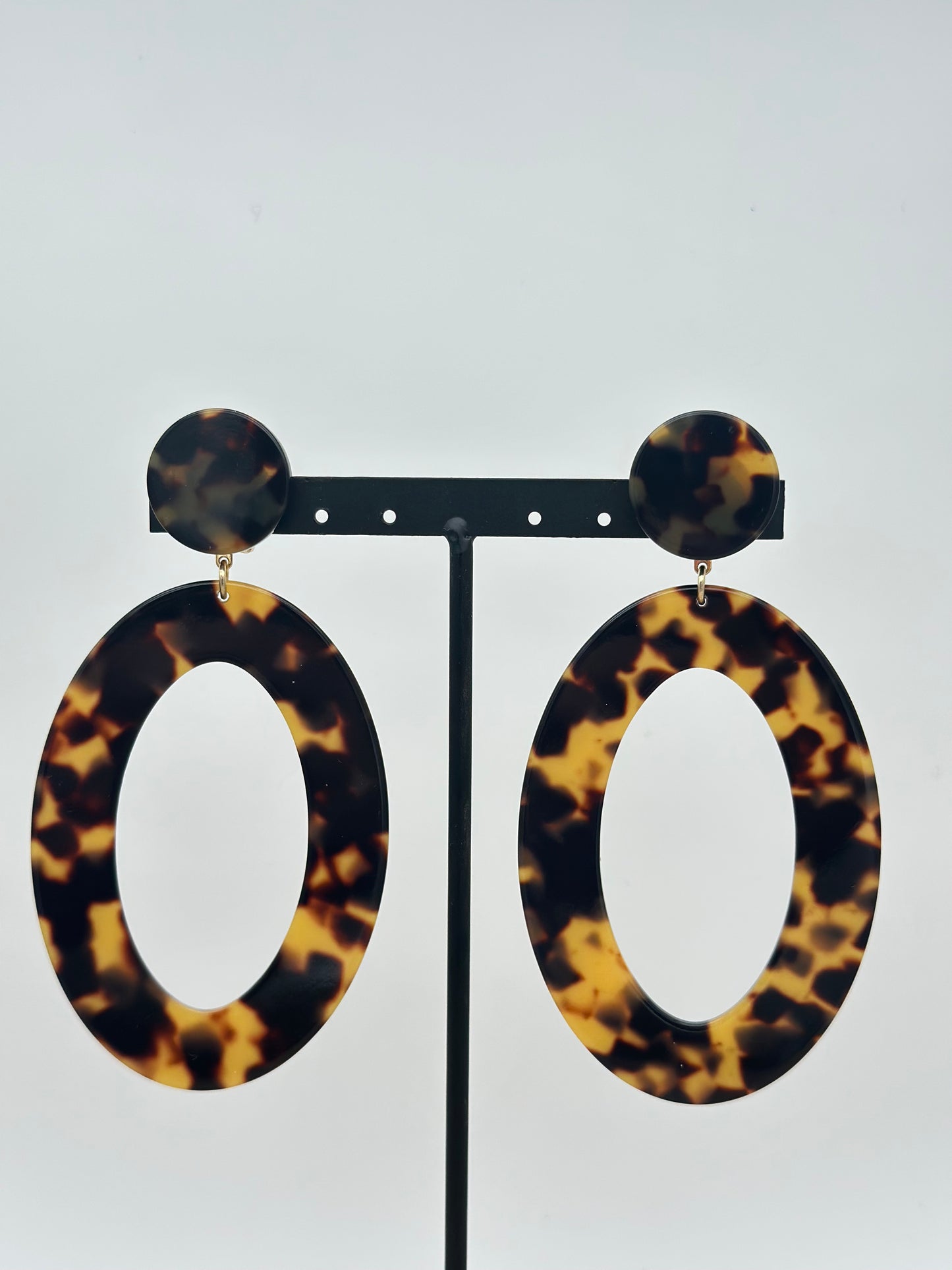 Boucles d’oreilles écaille Tokyo - créole ovale - Francine BRAMLI