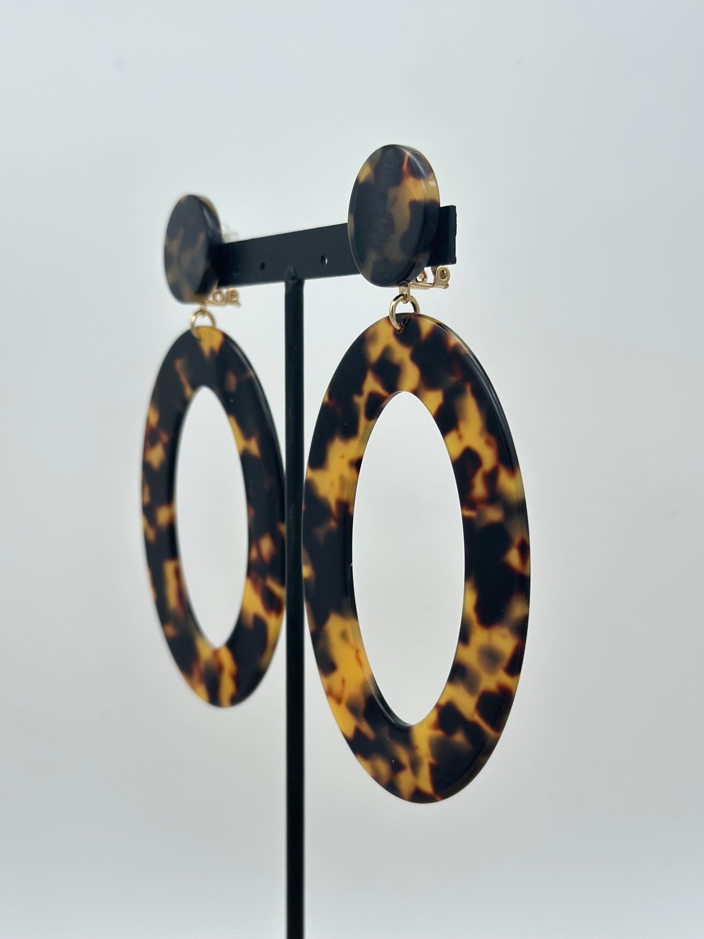 Boucles d’oreilles écaille Tokyo - créole ovale - Francine BRAMLI