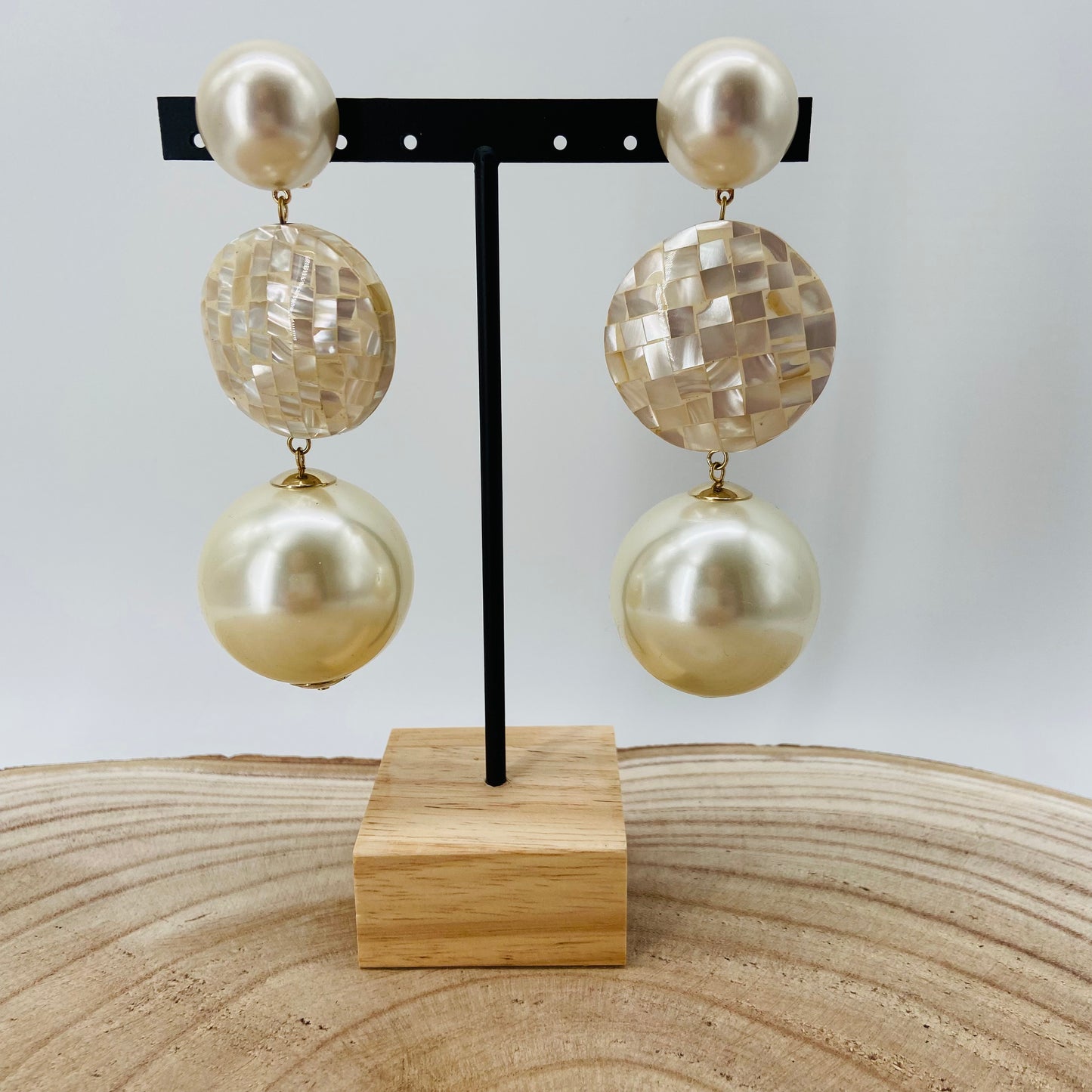 BOUCLES D'OREILLES Grosses perles - Francine BRAMLI