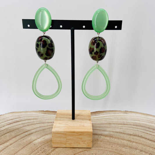 BOUCLES D'OREILLES cabochon ovale - Francine BRAMLI