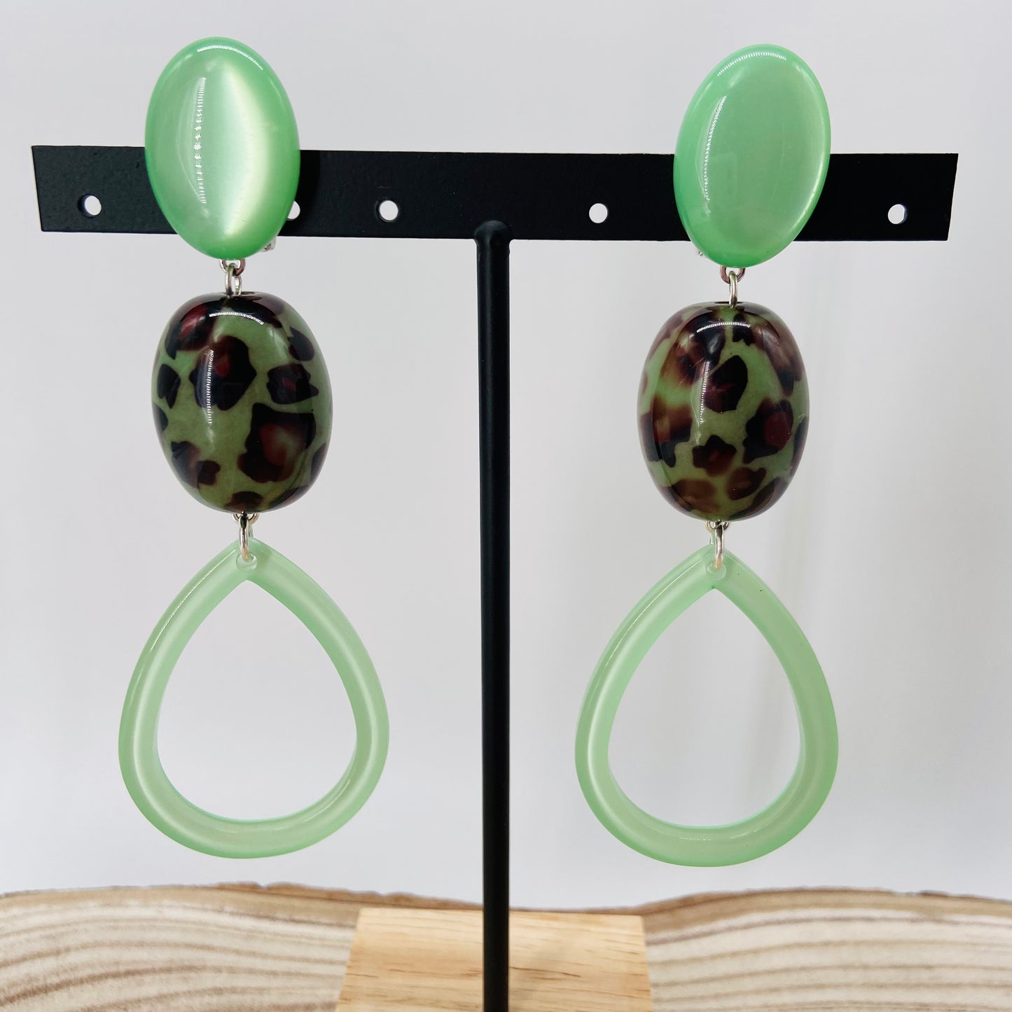 BOUCLES D'OREILLES cabochon ovale - Francine BRAMLI