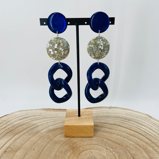 BOUCLES D'OREILLES MAILLONS Marine - Francine BRAMLI