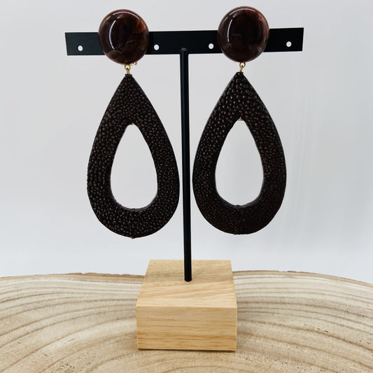 BOUCLES D'OREILLES longues gouttes - Francine BRAMLI