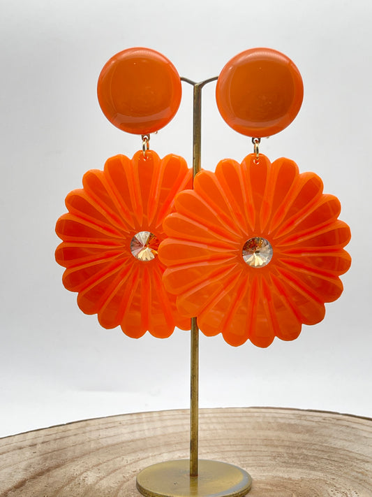 PENSEE Boucles d'oreilles en résine végétale; Francine Bramli