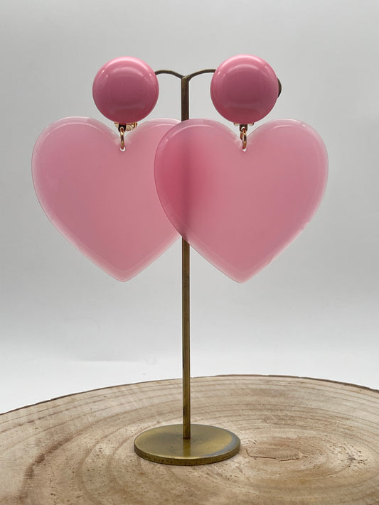 Boucle d'oreille coeur; Francine BRAMLI