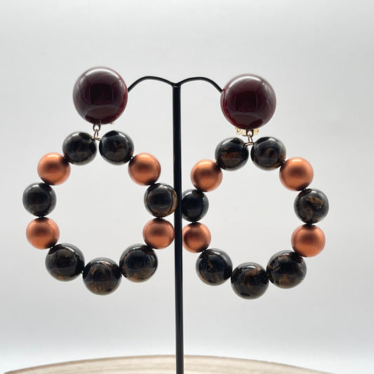 Boucles d'oreilles BASTILLE Terracotta - Francine BRAMLI