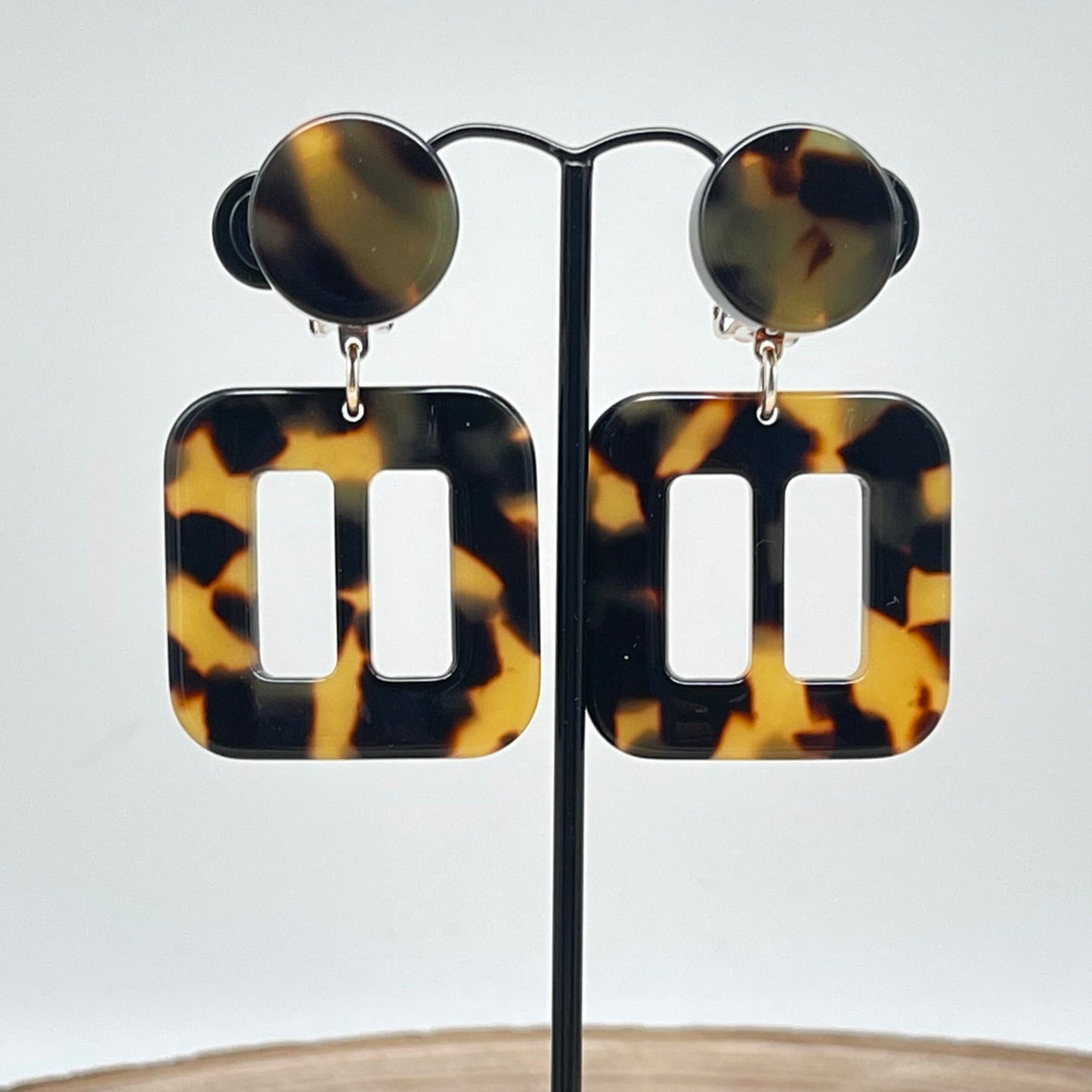 Boucles d'oreilles marrons TOKYO - Francine BRAMLI