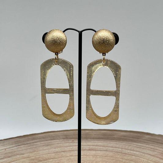 Boucles d'oreilles dorées - Francine BRAMLI