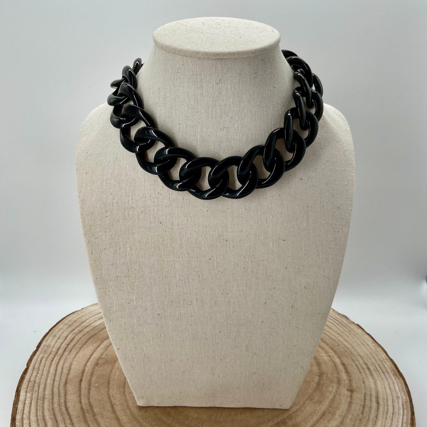 COLLIER MAILLONS Noir - Francine BRAMLI