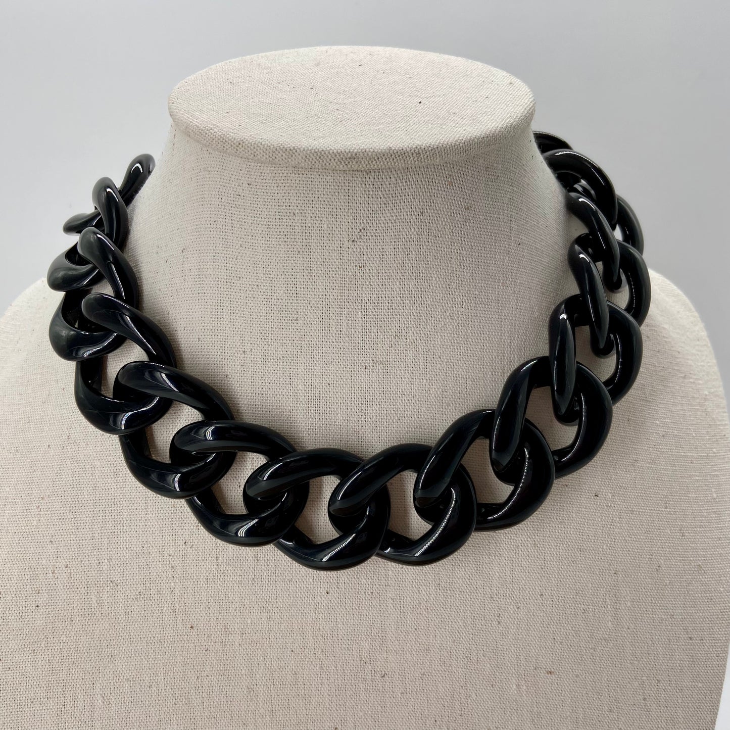 COLLIER MAILLONS Noir - Francine BRAMLI