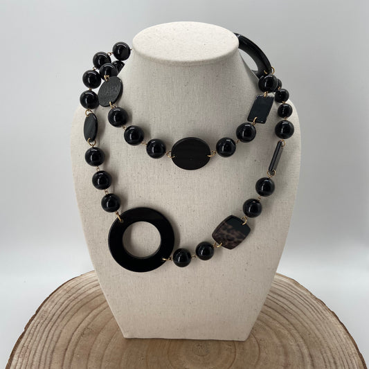 COLLIER LONG Noir - Francine BRAMLI