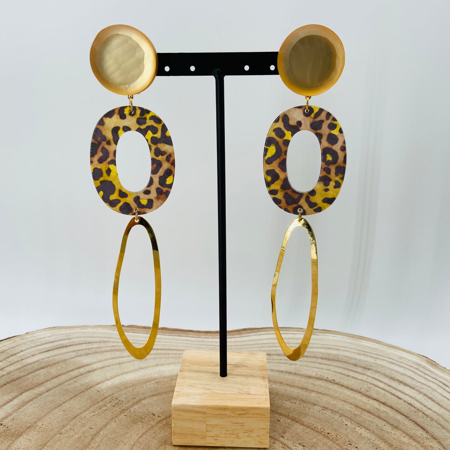 BOUCLES D'OREILLES anneaux Léopard- Francine BRAMLI