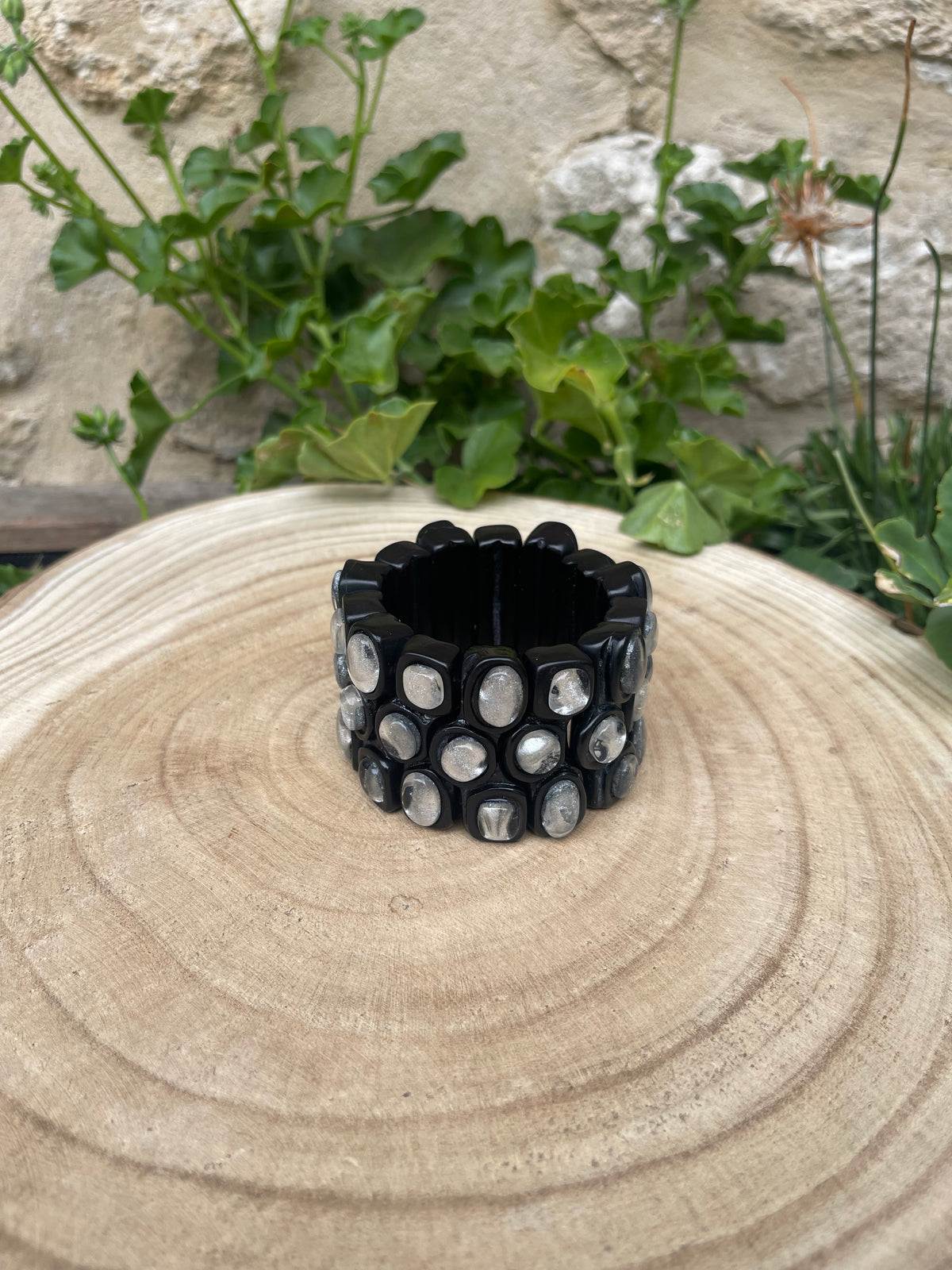 Bracelet TERIA NOIR/ARGENT - Dominique Denaive