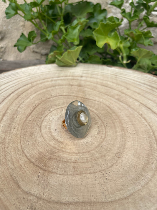 Bague MARIANNE ARGENT/NACRE - Dominique Denaive