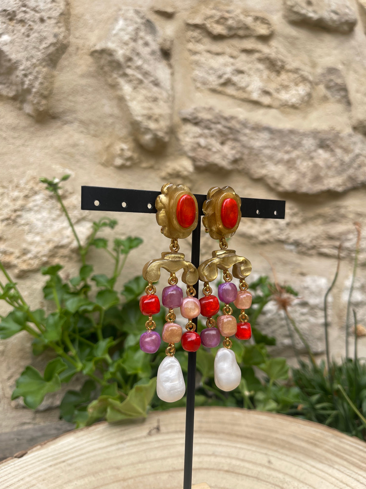 Boucles d'oreilles BRICE MULTIROSE - Dominique Denaive