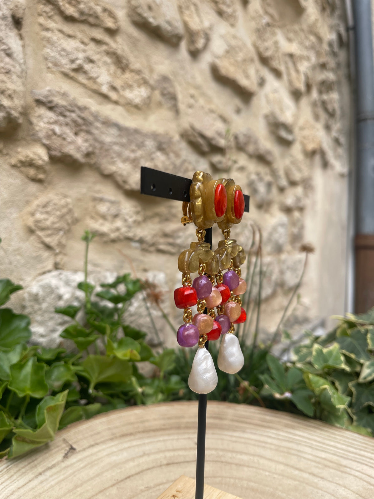 Boucles d'oreilles BRICE MULTIROSE - Dominique Denaive