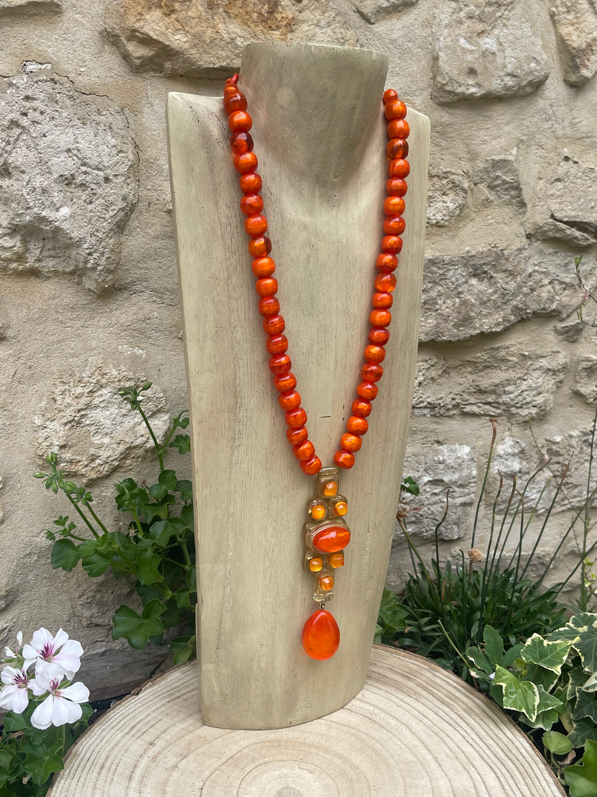 Collier ORANGE - Dominique Denaive