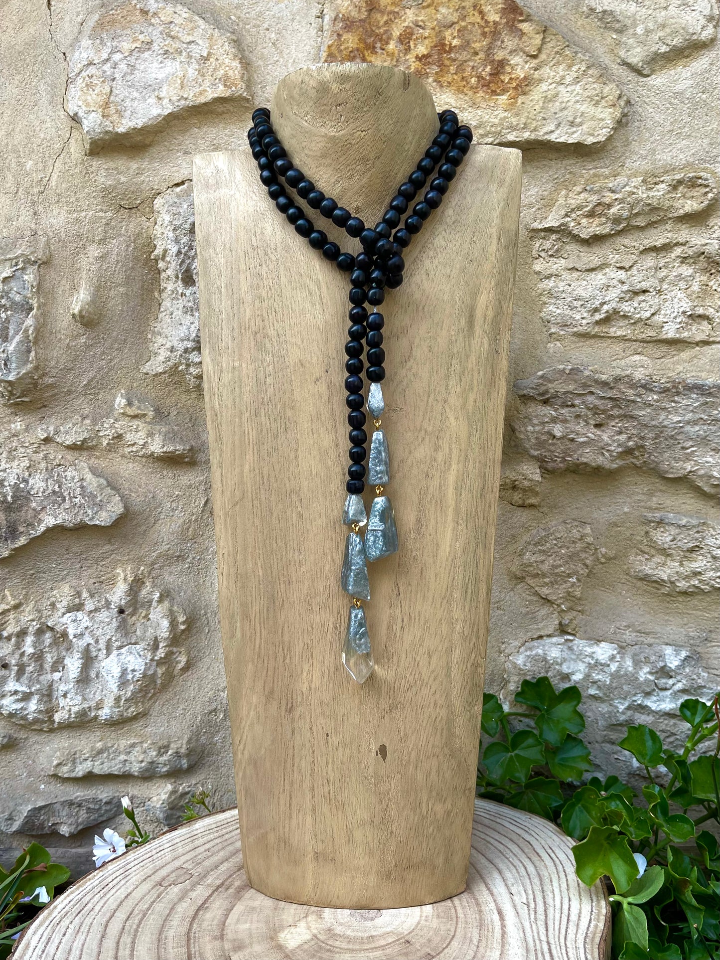 Collier JOSETTE NOIR/ARGENT - Dominique Denaive