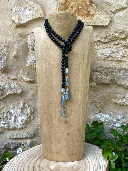 Collier JOSETTE NOIR/ARGENT - Dominique Denaive