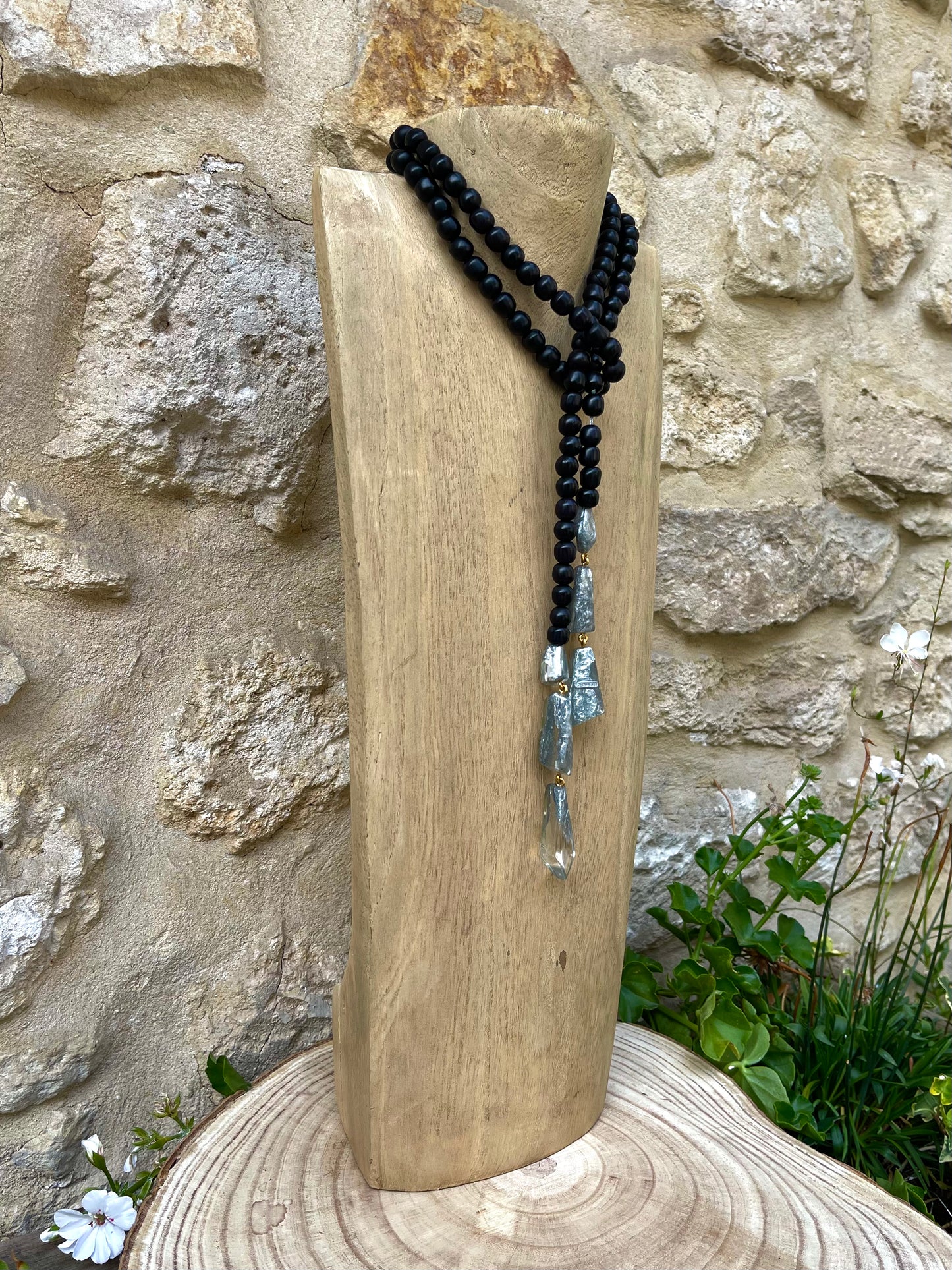 Collier JOSETTE NOIR/ARGENT - Dominique Denaive