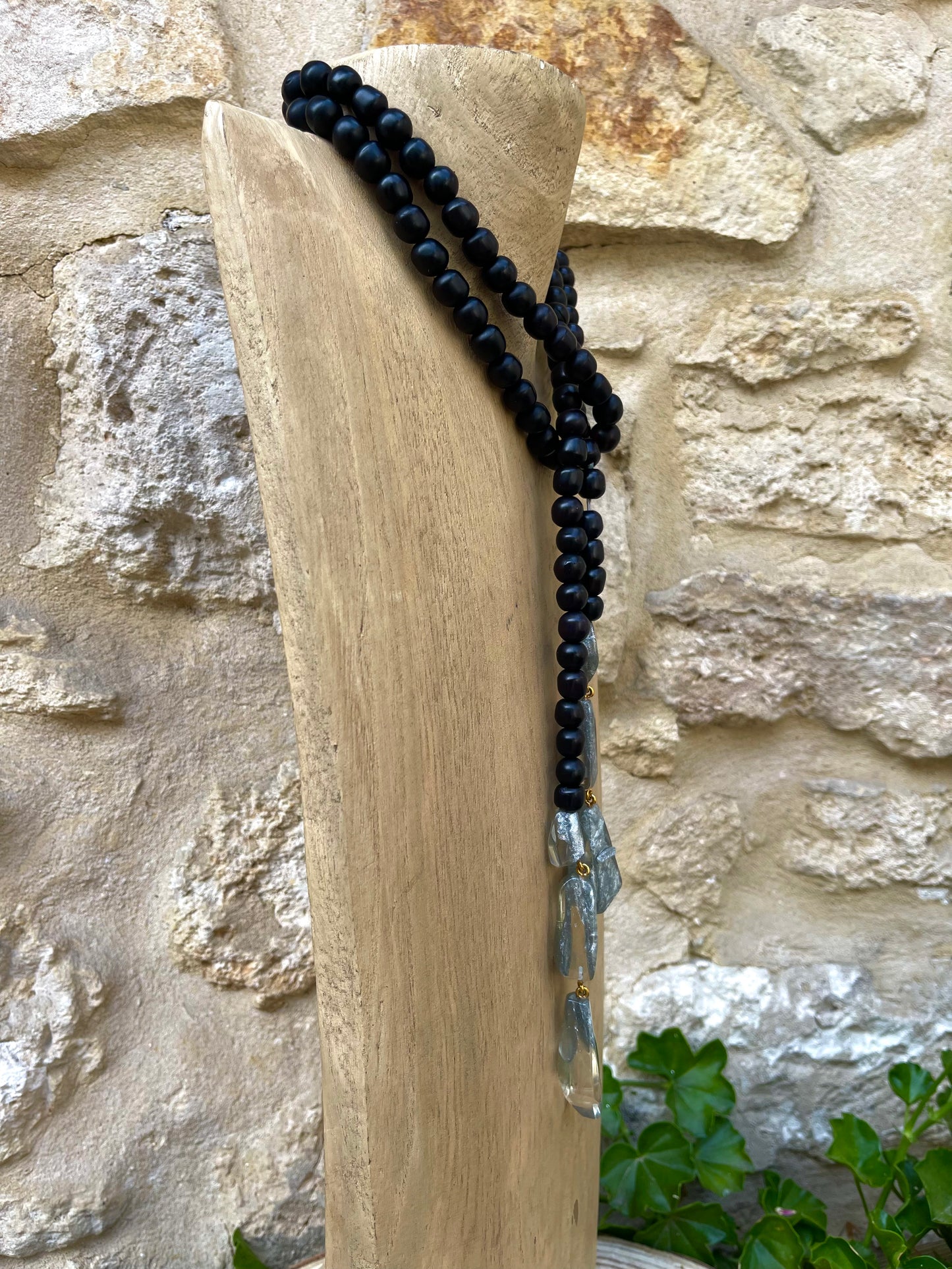 Collier JOSETTE NOIR/ARGENT - Dominique Denaive
