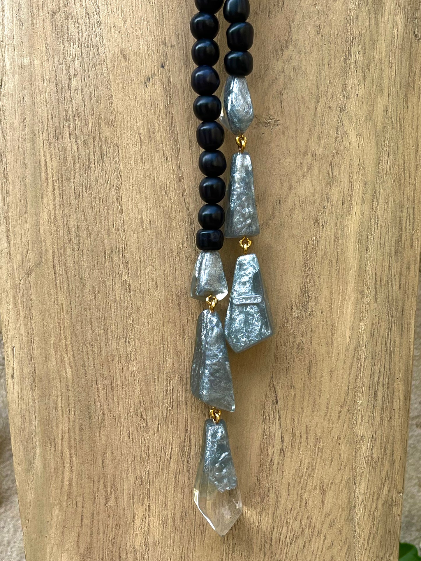 Collier JOSETTE NOIR/ARGENT - Dominique Denaive