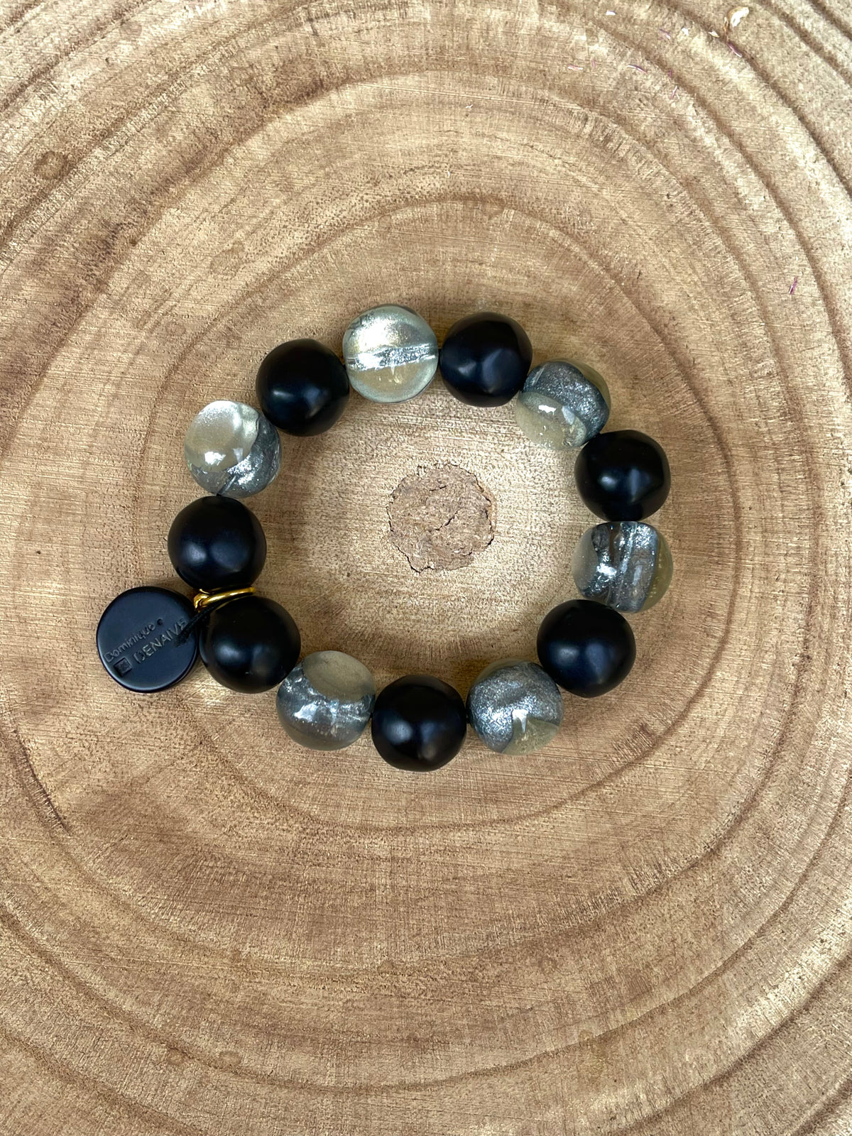 Bracelet MARA NOIR/ARGENT - Dominique Denaive