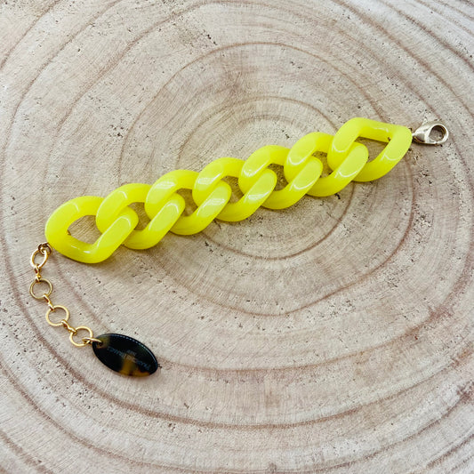 BRACELET MAILLONS jaune - Francine BRAMLI