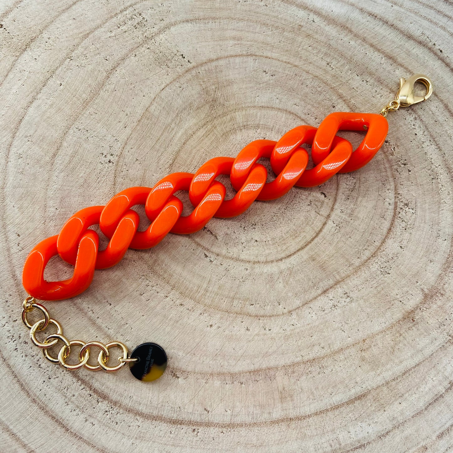 BRACELET MAILLONS orange - Francine BRAMLI