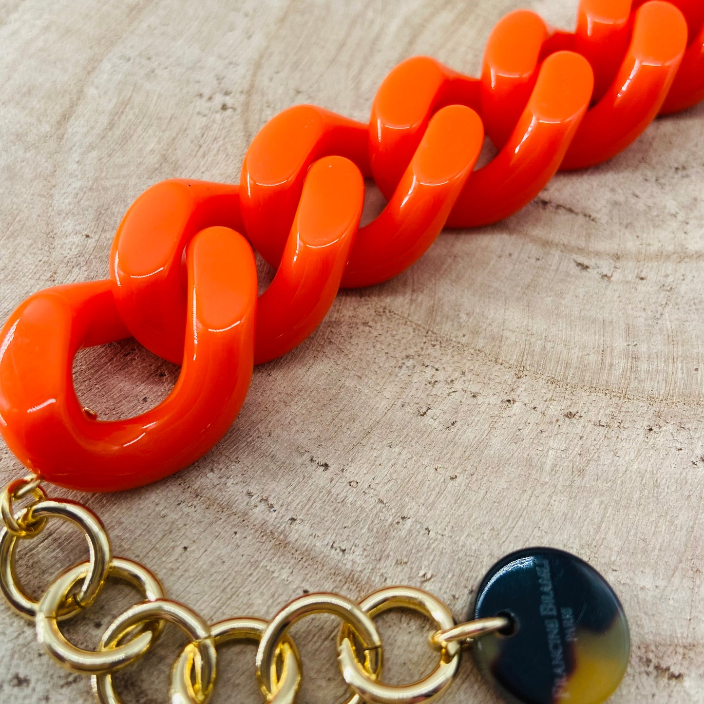 BRACELET MAILLONS orange - Francine BRAMLI