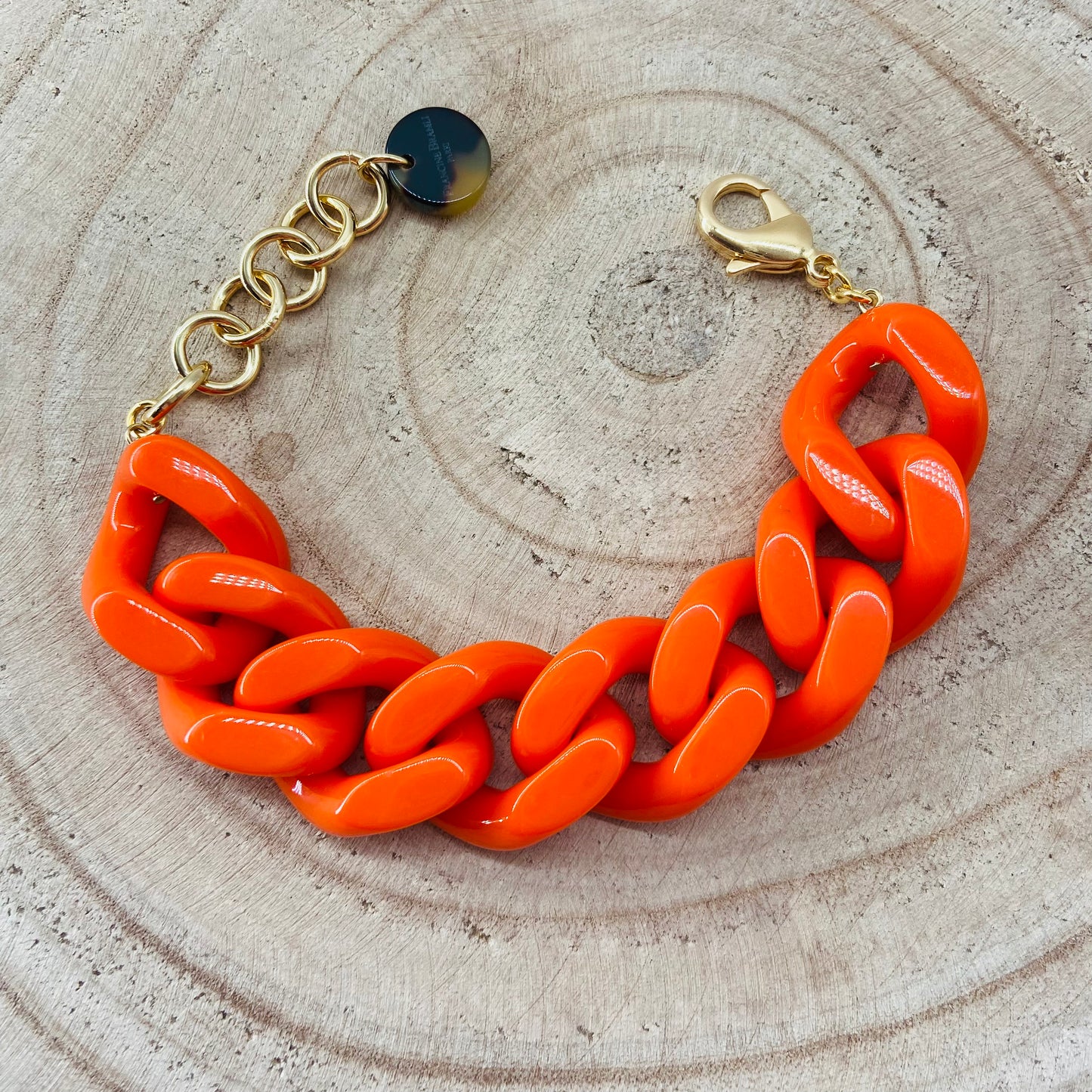 BRACELET MAILLONS orange - Francine BRAMLI