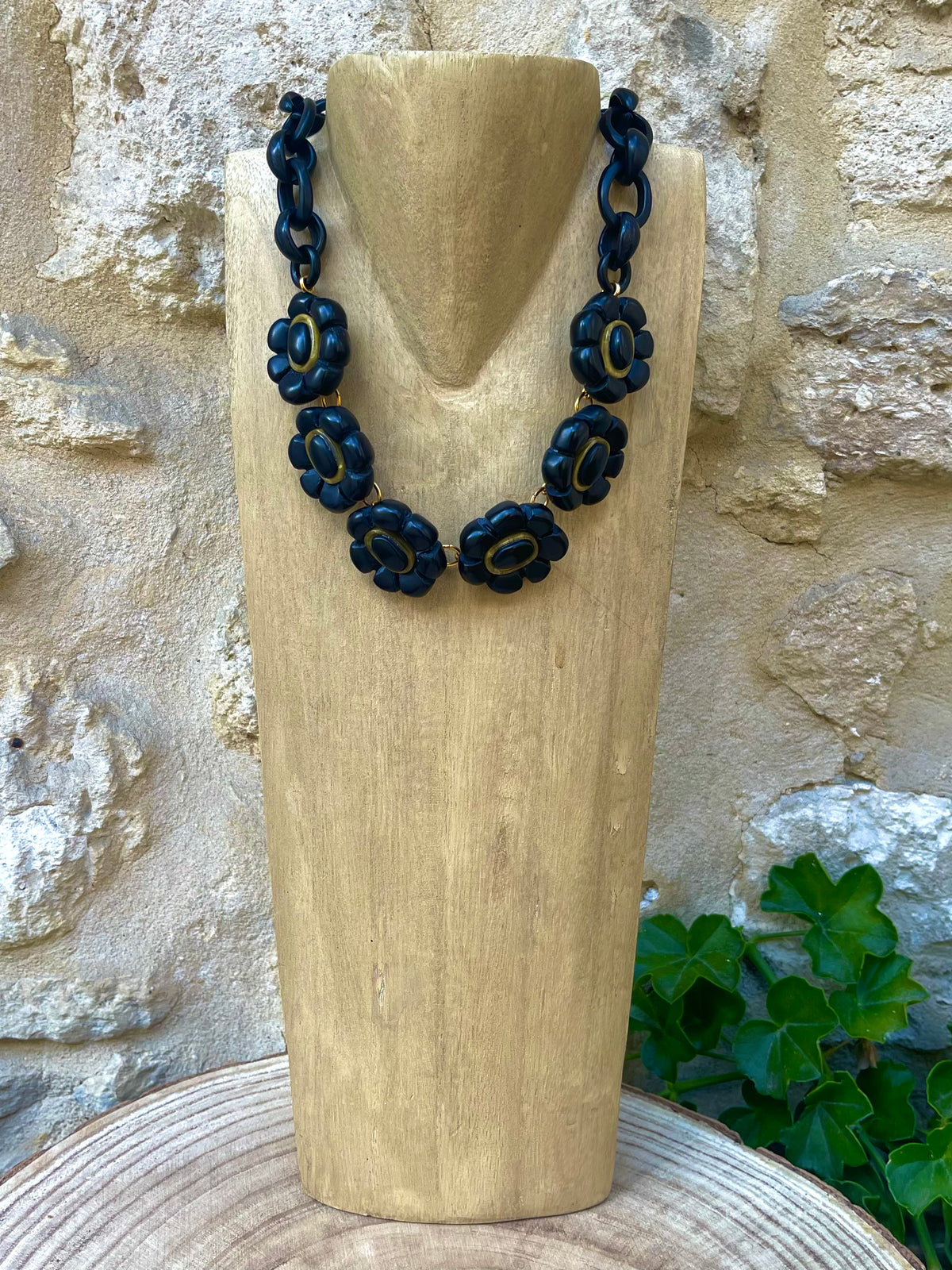 Collier DAPHINE NOIR/DORÉ - Dominique Denaive