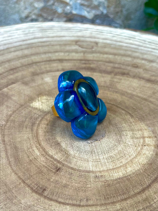 Bague SIA BLEU THUNDER - Dominique Denaive