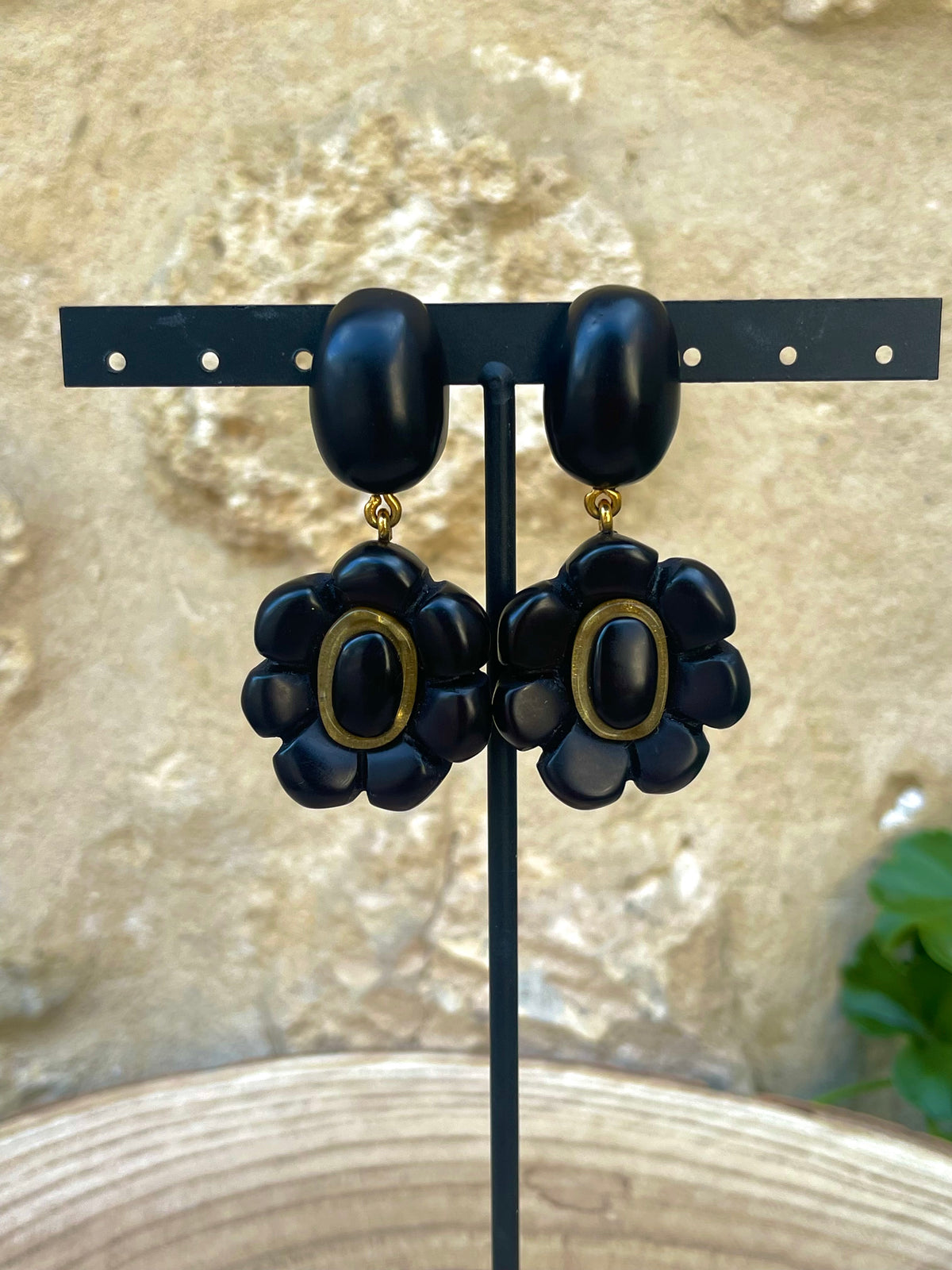 Boucles d'oreilles DOLLY NOIR - Dominique Denaive