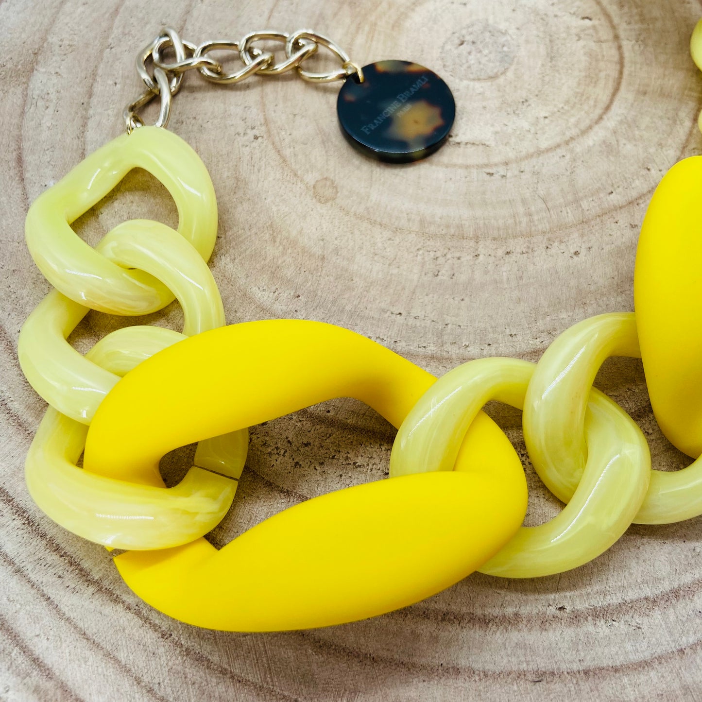 COLLIER MAILLONS Jaune - Francine BRAMLI